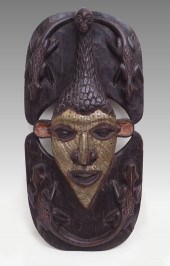 CARVED AFRICAN TIKAR PANEL MAS