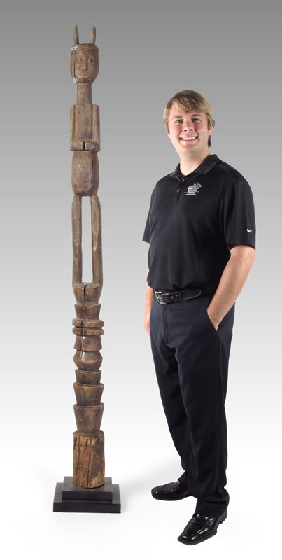 CARVED AFRICAN TOMA HOUSE POST -