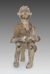 CARVED AFRICAN YORUBA MATERNIT