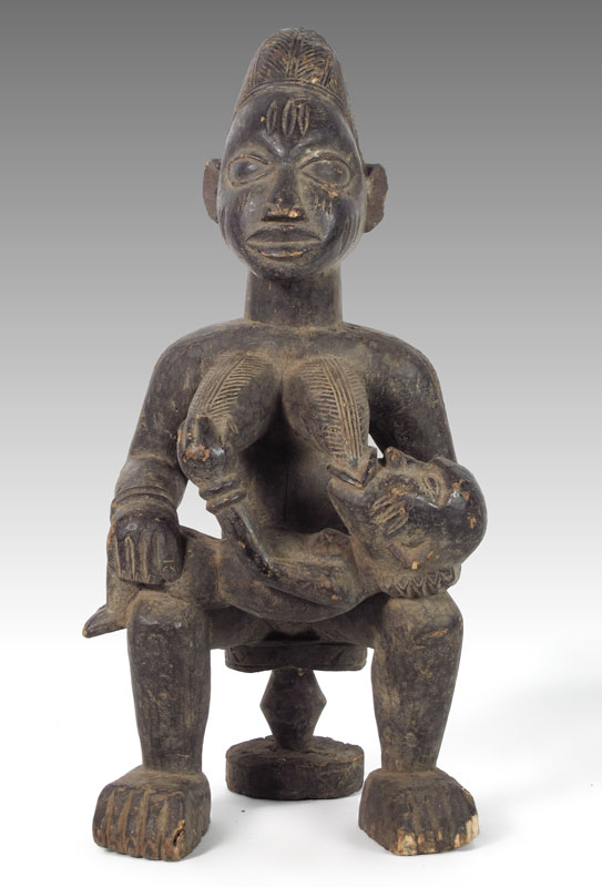 CARVED AFRICAN YORUBA MATERNITY