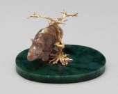 Carved agate rhinoceros, full-