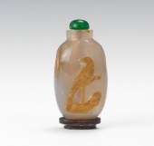 Carved Agate Snuff Bottle with