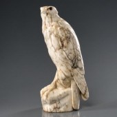 CARVED ALABASTER BIRD OF PREYA