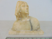 CARVED ALABASTER BUST "JEANNE