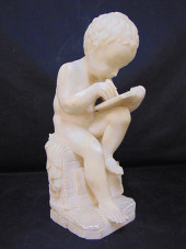 CARVED ALABASTER FIGURE OF A Y