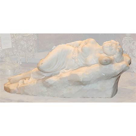 Carved Alabaster Figure of a