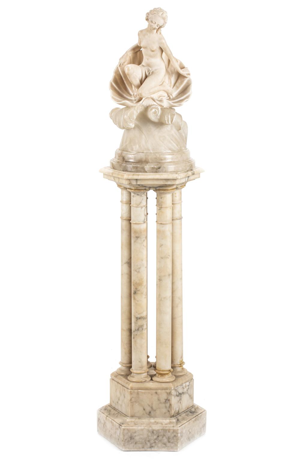 CARVED ALABASTER FIGURE OF THE