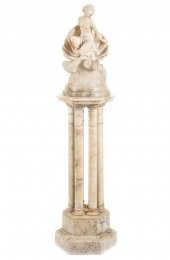 CARVED ALABASTER FIGURE OF THE