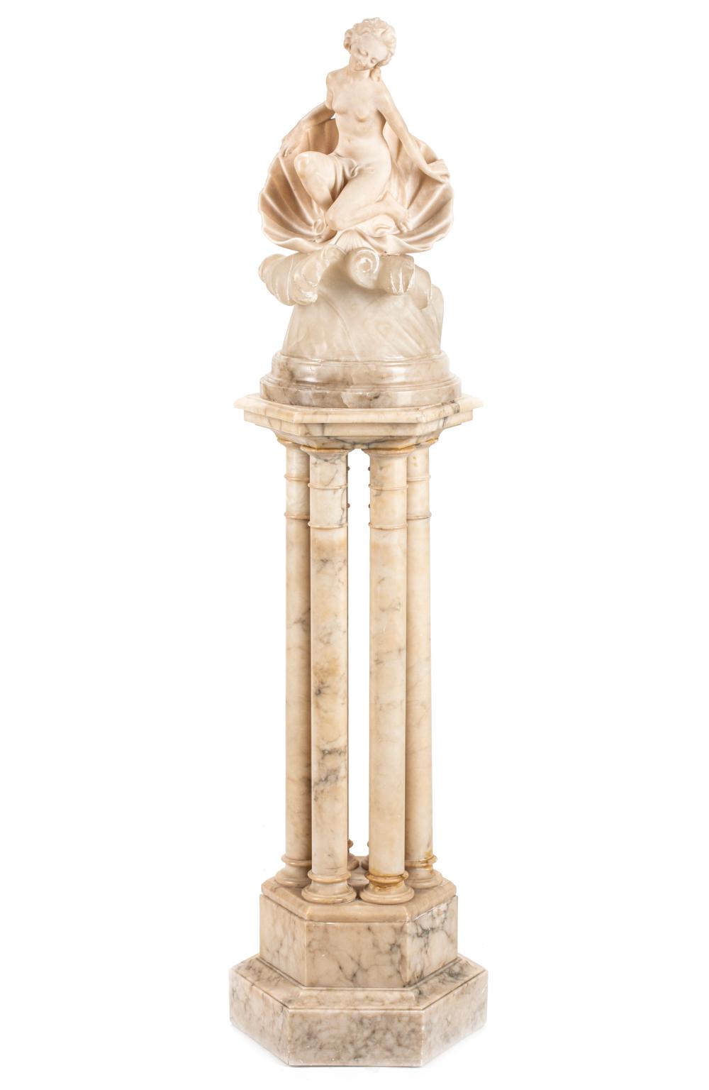 CARVED ALABASTER FIGURE OF THE