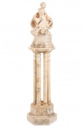 CARVED ALABASTER FIGURE OF THE
