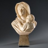 CARVED ALABASTER GROUPINGA car