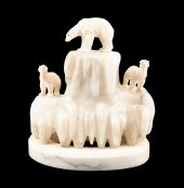 CARVED ALABASTER ICEBERG W/ PO