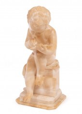 CARVED ALABASTER SCULPTURE "SE