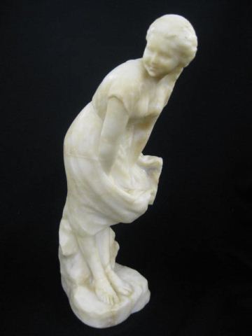Carved Alabaster Statue of a