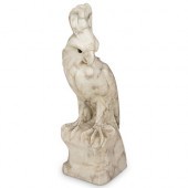 CARVED ALABASTER STONE "COCKAT