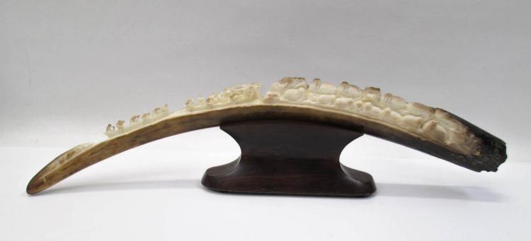 CARVED ALASKAN FOSSILIZED