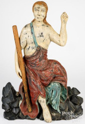 CARVED ALLEGORICAL FIGURE<br>C
