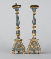 CARVED ALTAR CANDLESTICKSA pai