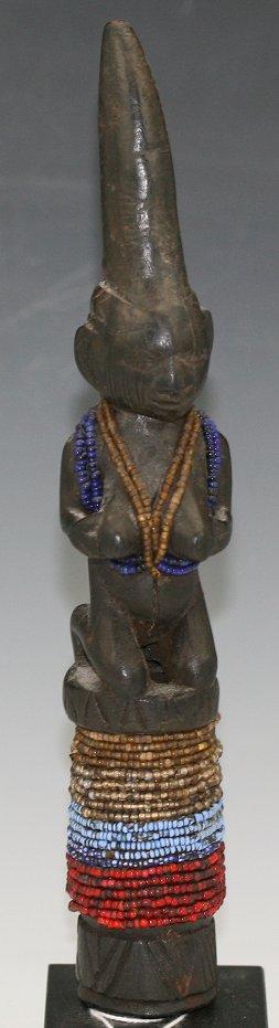 CARVED AND BEADED YORUBA