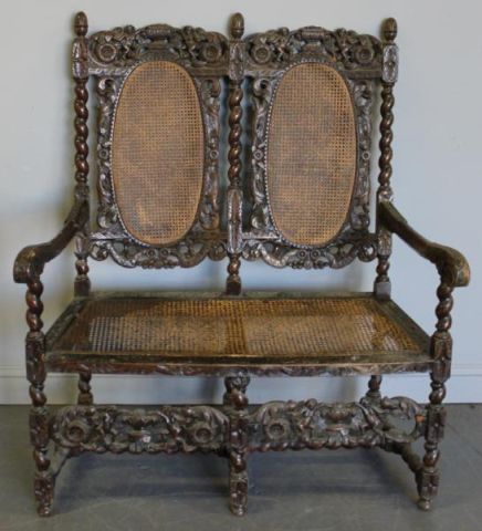 Carved And Caned High Back