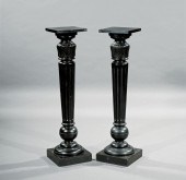 CARVED AND EBONIZED PEDESTALSP