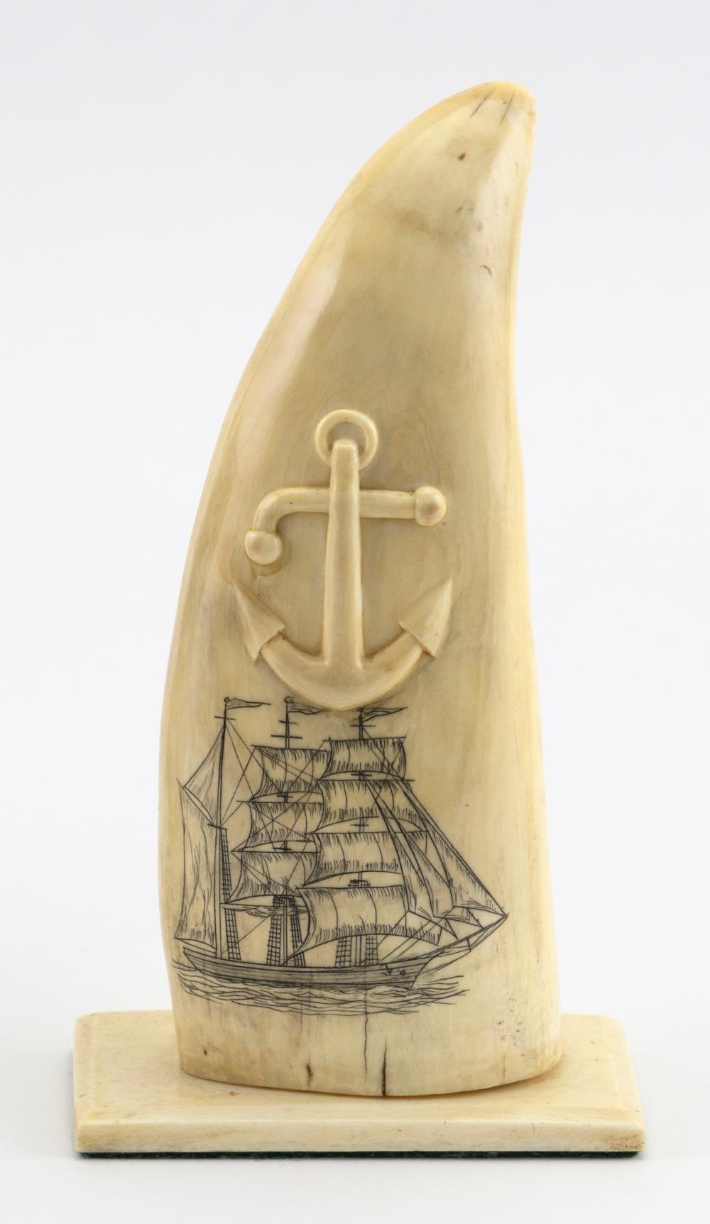 * CARVED AND ENGRAVED WHALE’S TOOTH