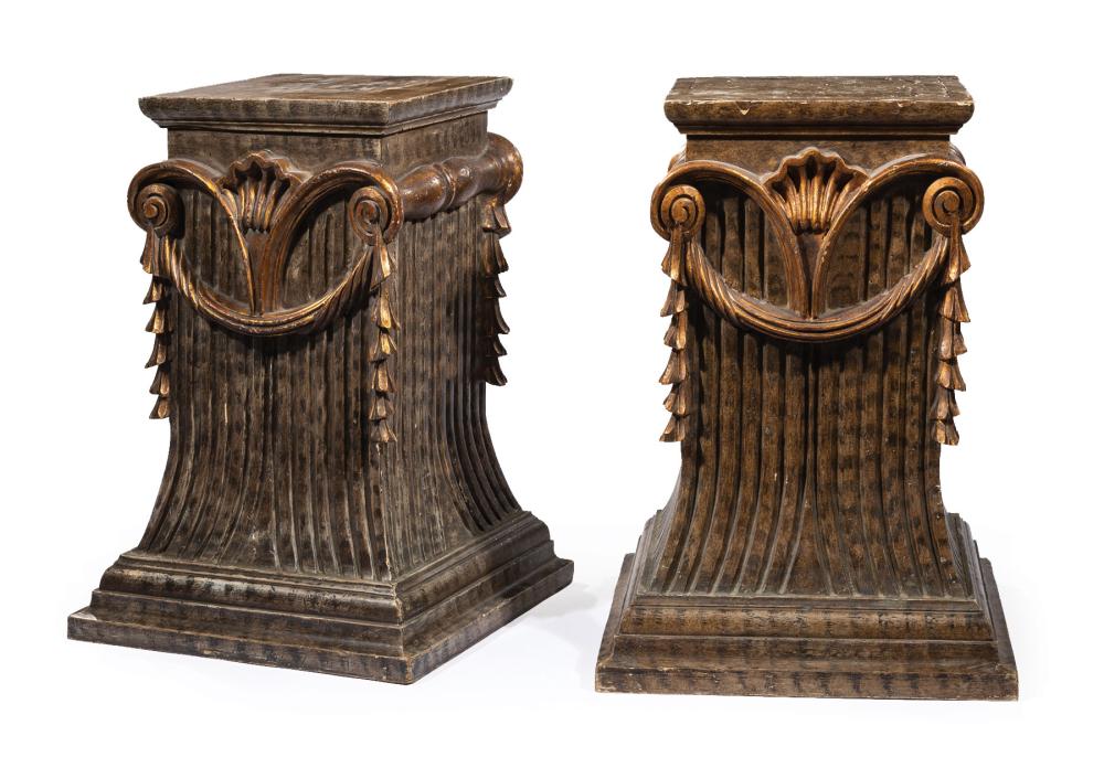 CARVED AND GILDED FAUX MARBRE