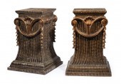 CARVED AND GILDED FAUX MARBRE