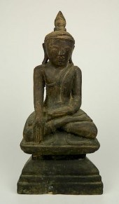 CARVED AND GILDED WOOD STATUE