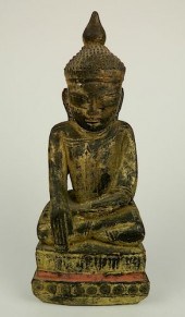 CARVED AND GILDED WOOOD STATUE