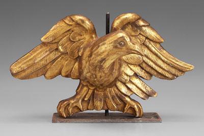 Carved and gilt eagle, carved