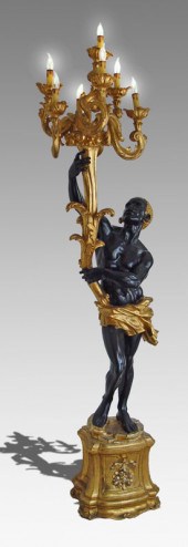 CARVED AND GILT WOOD BLACKAMOO