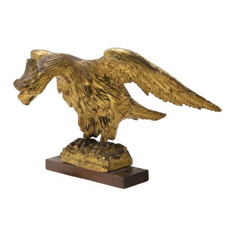 Carved and Gilt-Wood Eagle 	 
