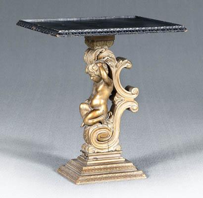 Carved and gilt wood side table,