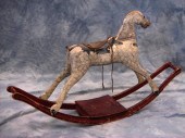 Carved and grey dapple painted