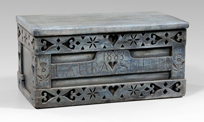 Carved and paint-decorated ch