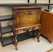 CARVED AND PAINT-DECORATED DES