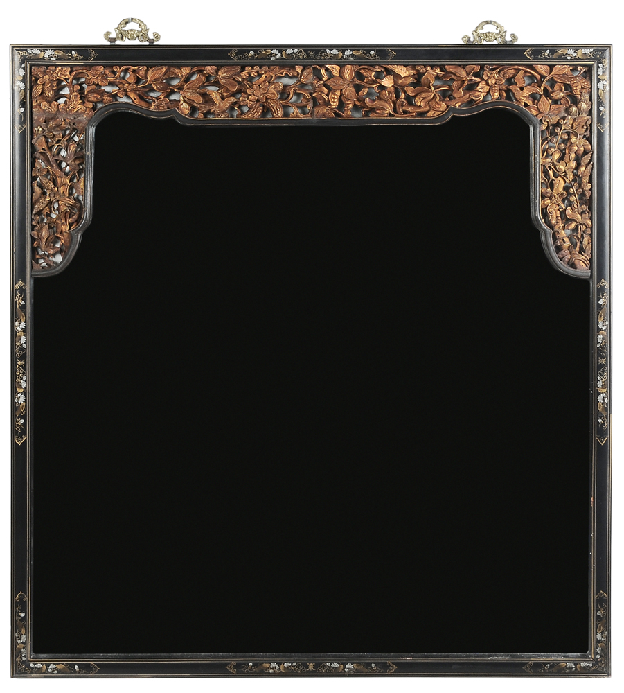 Carved and Paint-Decorated Mirror