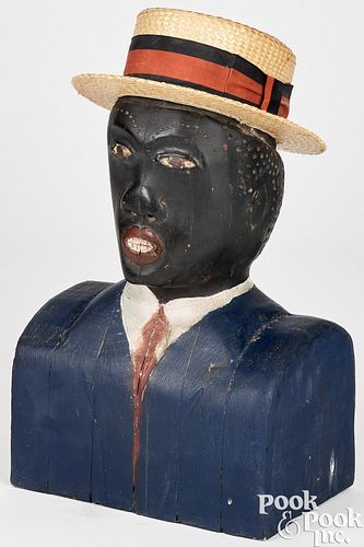 CARVED AND PAINTED BLACK