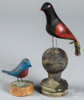 CARVED AND PAINTED BLUEBIRD, 2