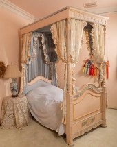 CARVED AND PAINTED CANOPY BEDC