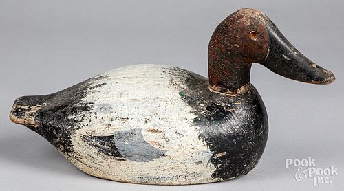 CARVED AND PAINTED CANVASBACK
