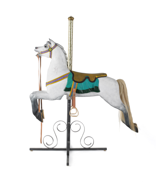 Carved and painted carousel horse