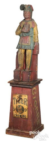 CARVED AND PAINTED CIGAR STORE