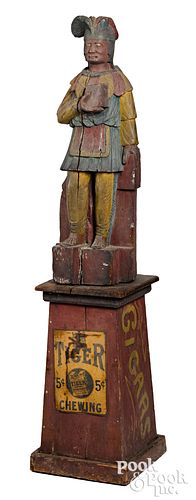 CARVED AND PAINTED CIGAR STORE
