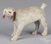 CARVED AND PAINTED DOG ATTRIBU