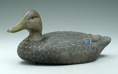 Carved and painted duck decoy,