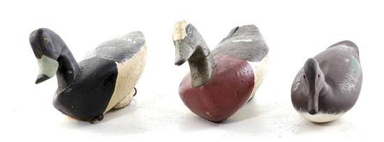 Carved and painted duck decoys by