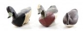Carved and painted duck decoys