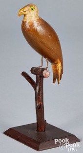 CARVED AND PAINTED EAGLE ON PE
